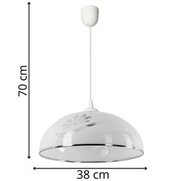 Lampa Wisząca SIMI G Biały/Chrom