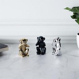 Figurka Monkey Złoty S