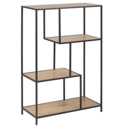 Regał SEAFORD III Czarny/Dąb