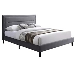 Łóżko MALAGA Velvet 160x200 cm Szary