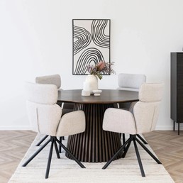 Stół Okrągły OSAKA fi140 Dąb Dymiony