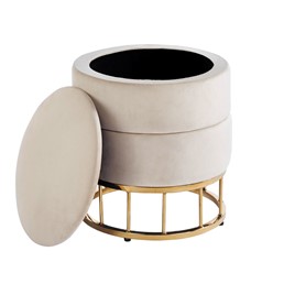 Pufa Velvet P3-FX (G) Beżowy/Złoty