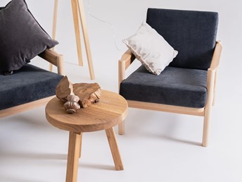 Fotel CARL Gwiaździsta Noc/Naturalny