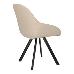 Krzesło NELS Czarne Nogi Beżowy