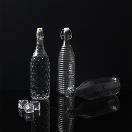 Butelka Szklana 1l Kropki