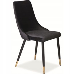 Krzesło PIANO Velvet Czarny/Złoty Bluvel 19