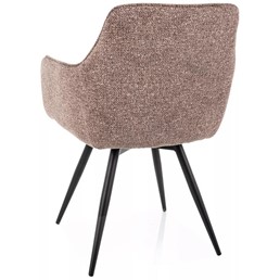 Krzesło BALLO LEO Ciemny Beż/Czarny Mat