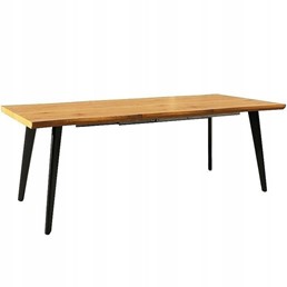 Stół Rozkładany FRESNO (150-210)x90 Dąb/Czarny