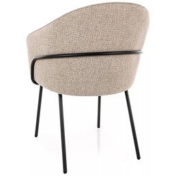 Krzesło NAO Noelle Beż/Czarny Mat