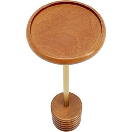 Stolik FREDO Fi20,32cm Złoty/Brąz