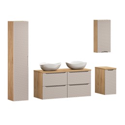 Zestaw Meblowy CLOUD 120cm Beż/Dąb Olejowany