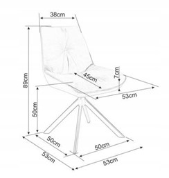 Krzesło BOOGIE I Velvet Czarny /Szary Bluvel 14