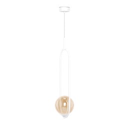 Lampa Wisząca ALMA K-5304 Biały/Bursztynowy