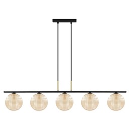 Lampa Wisząca GIRO K-5688 Bursztynowy/Czarny/Złoty