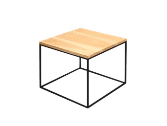 Stół Kawowy Tensio Solid Wood 50x50 Dąb/Czarny