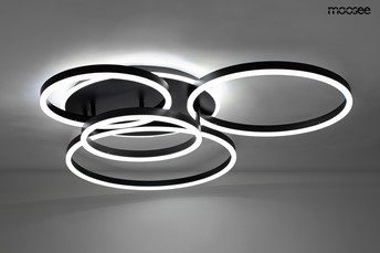 Lampa Sufitowa/Plafon RINGS 5 Czarny