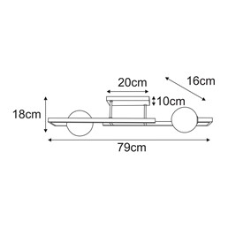 Lampa Sufitowa EMIR K-5765 Bursztynowy/Czarny