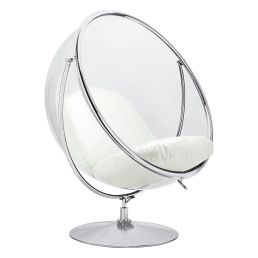 Fotel BUBBLE STAND 2 Poduszka Biała Ekoskóra