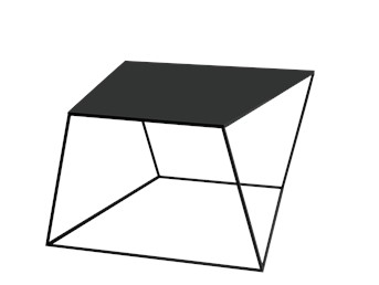 Stół kawowy ZAK METAL 80 Czarny