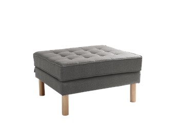 Puf Topic Wood 45x75x65 Stalowy/Naturalny