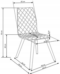 Krzesło K282 Buk/Beżowy