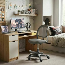 Fotel Obrotowy Q-027 Szary