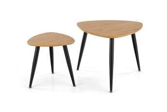 Zestaw 2 Ław Nicea 2 40x40x41 Dąb Złoty/Czarny