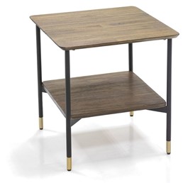 Stolik MAZE L07-50 50x50cm Czarny/Brązowy