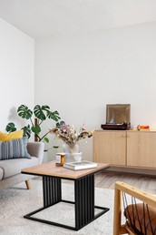 Stolik KAJA HOME KS-31 Czarny/Dąb