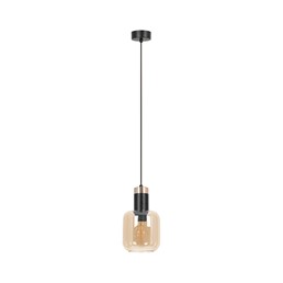 Lampa Wisząca DOKA K-5265 Czarny/Złoty/Bursztynowy