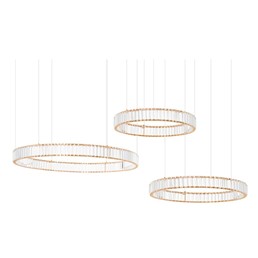 Lampa Wisząca LIBERTY 3A Złoty/Transparentny