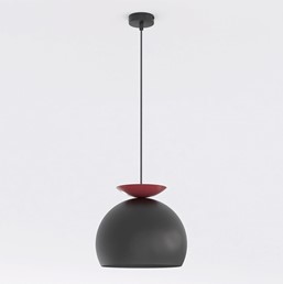Lampa Wisząca GEO 1 Czarny/Burgundowy