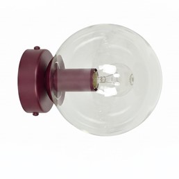 Kinkiet MAGNUS K1 Burgundowy/Transparentny