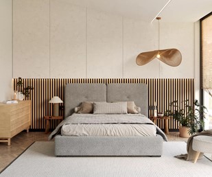 Łóżko Tapicerowane BEDRETTO 90x200 Szary