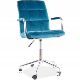 Fotel Obrotowy Q-022 Velvet Turkus Bluvel 85
