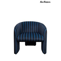 Fotel JOLIE Niebieski/Czarny