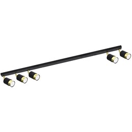 Plafon MASSIMO 5 Czarny/Złoty