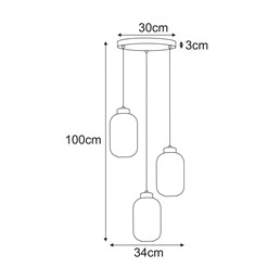Lampa Wisząca SILVA K-5756 Grafitowy/Czarny