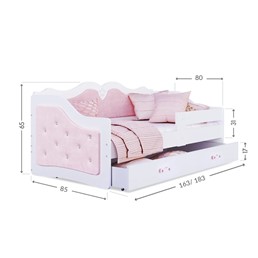 Łóżko Tapicerowane JESSICA 80x160 Różowy