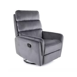 Fotel Rozkładany ARGOS Velvet Szary