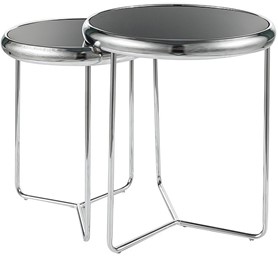 Ława SCARLET II fi47/40 Chrom/Czarny