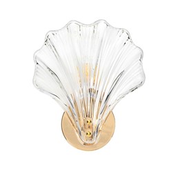 Lampa Ścienna CONCHA Złoty/Transparentny