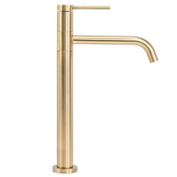 Bateria Umywalkowa Wysoka LUGANO Złoty Szczotkowany