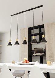 Lampa Wisząca ROSA 5 Czarny