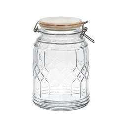 Słoik do Przechowywania z Pokrywką Bambusową 1,8l