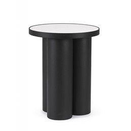 Stolik Kawowy RONDEL fi40 Czarny/Biały