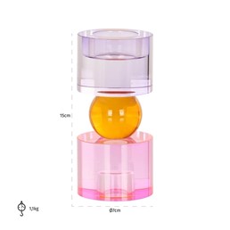 Świecznik ZAHRA S Wielokolorowy