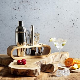 Zestaw Koktajlowy z Bambusową Tacą