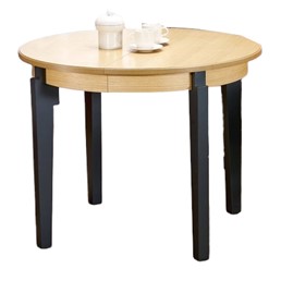 Stół Rozkładany SORBUS (100-200)x100 Dąb Naturalny/Czarny