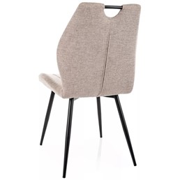 Krzesło ARCO BREGO Jasny Beż/Czarny Mat